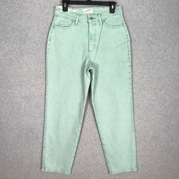 Universal Thread Jeans Womens 6 Green Straight Baggy Loose Y2K Acid 90s Mom READ - Picture 1 of 14